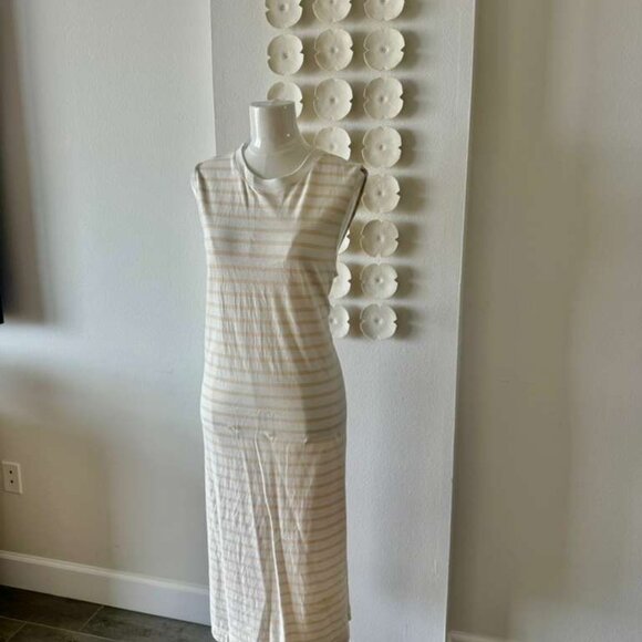 Everlane Sleeveless Midi Dress – Cream & White Stripes – XL - Picture 6 of 7